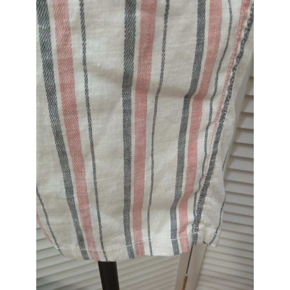 Loft Multi Color Stripes Cotton Pants w/ Pockets & Belt Loops 10 - Picture 4 of 7